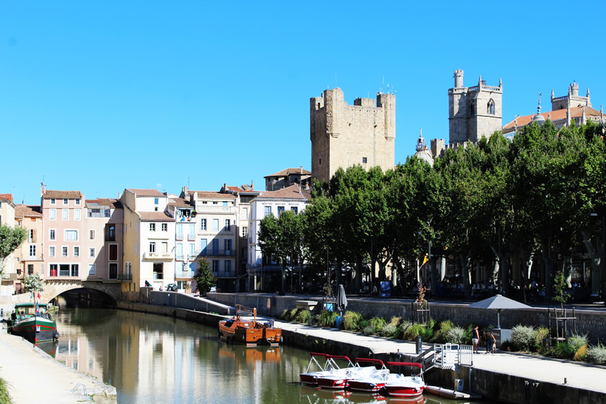 Le Canal du Midi in Narbonne and the Tour of The Cathedral